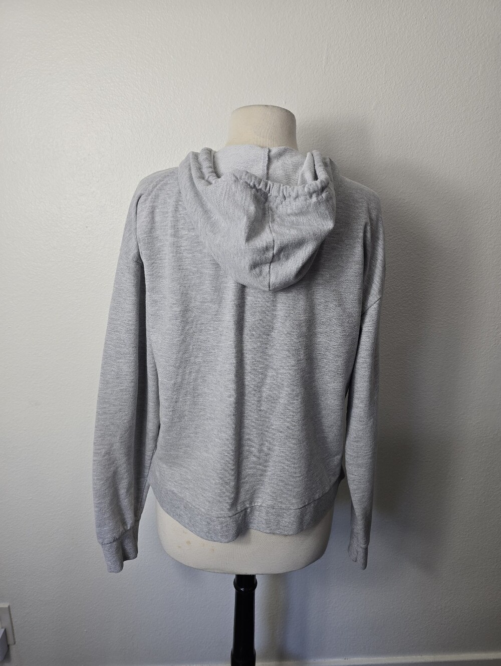 Y2k.bebe Light Gray Full-Zip Hoodie with Logo - Picture 2 of 7